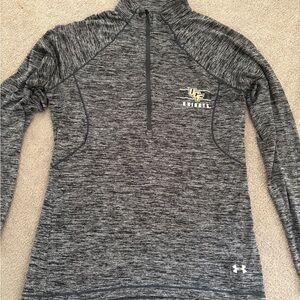 Under Armour Black and Gray Quarter-Zip Pullover UCF knights